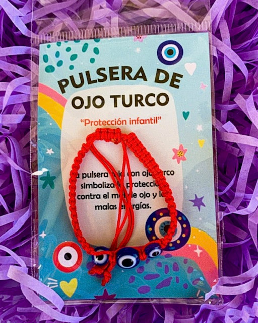 PULSERA 3 OJOS DE TURCO,PROTECCIÓN INFANTIL
