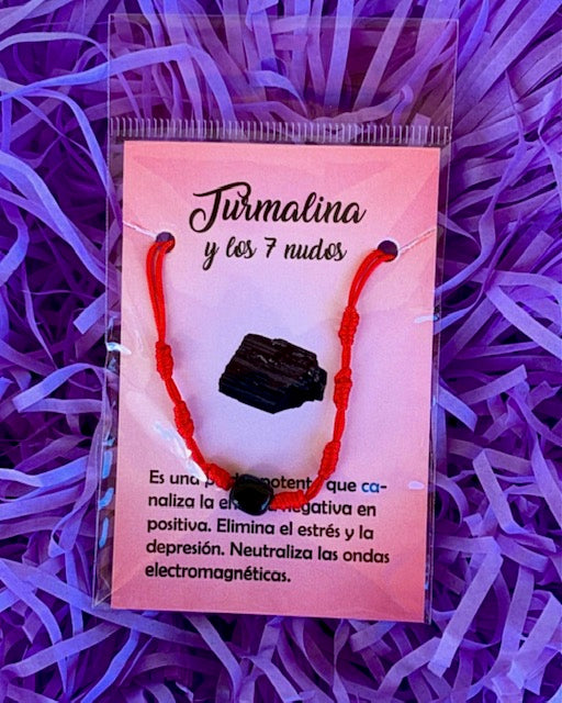 PULSERA TURMALINA Y LOS 7 NUDOS