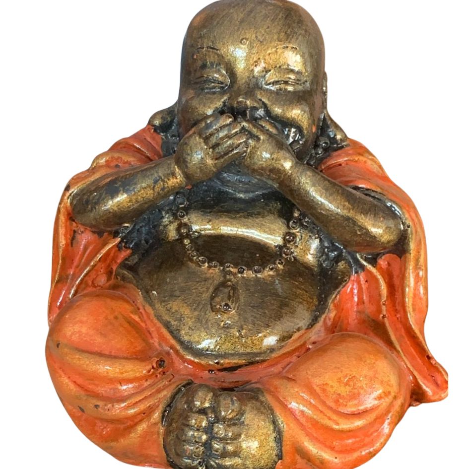 WISE BUDDHA KEEP SILENT — WHITE