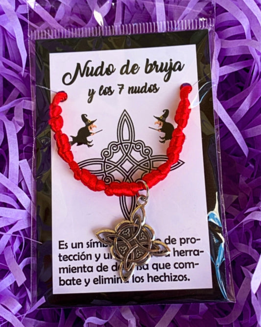 PULSERA NUDO DE BRUJA Y LOS 7 NUDOS