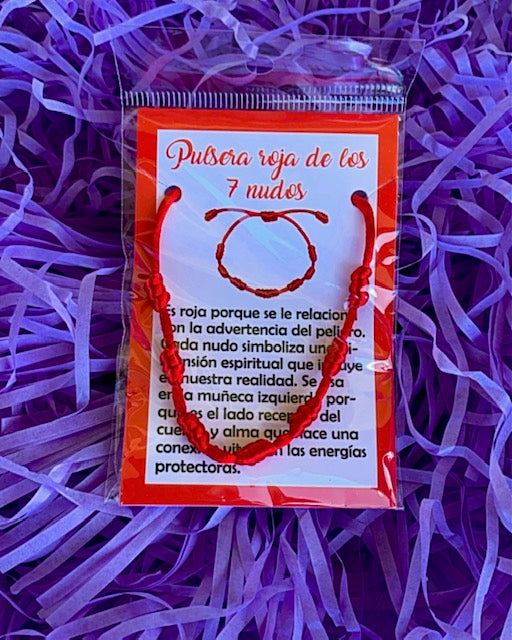 PULSERA ROJA DE LOS 7 NUDOS